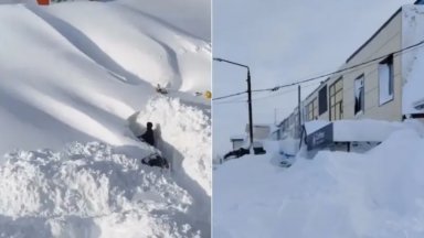 Снежен апокалипсис след рекордни валежи в Камчатка (видео)