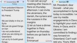 Тръмп публикува sms-и от Макрон и Рюте