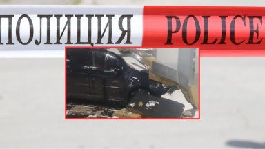 Част от тавана на паркинга на варненски хипермаркет рухна върху кола (видео)