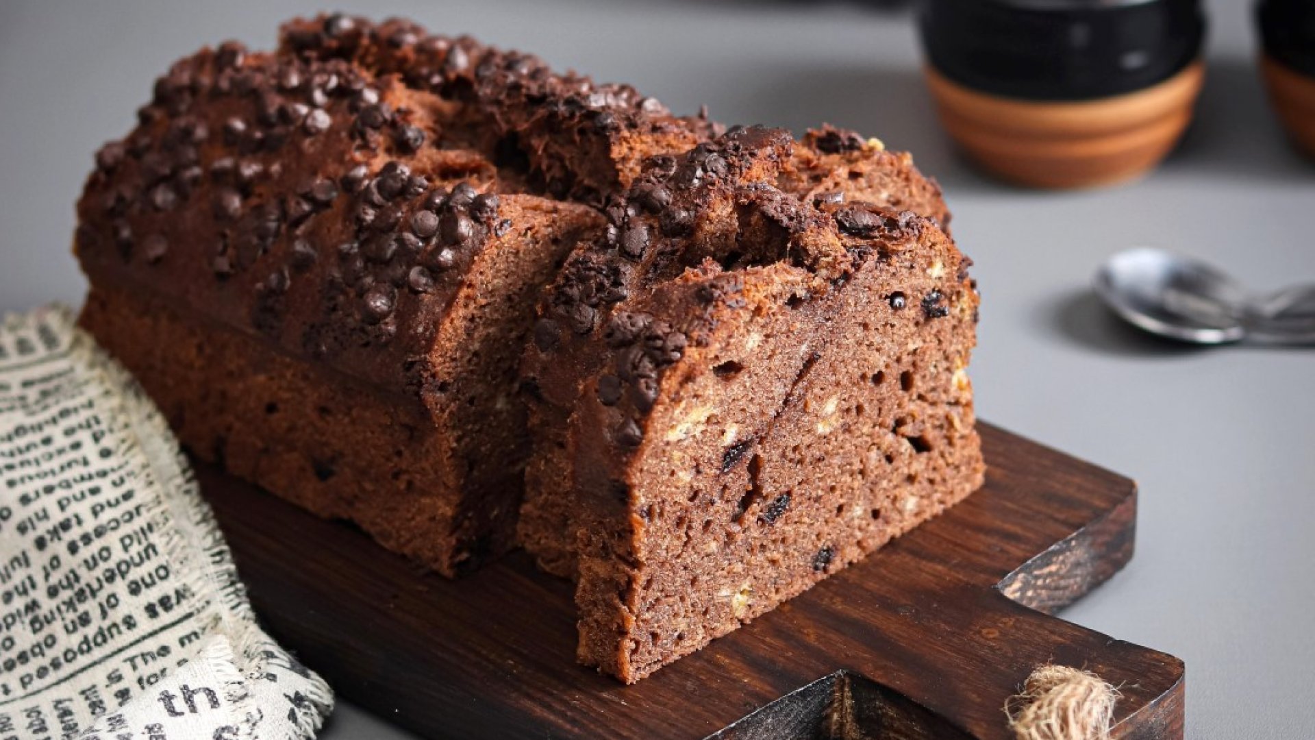 Кекс с шоколад и банани