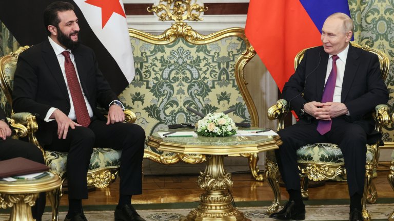 Путин обсъжда съдбата на руските бази в Сирия с  Аш Шараа в Кремъл