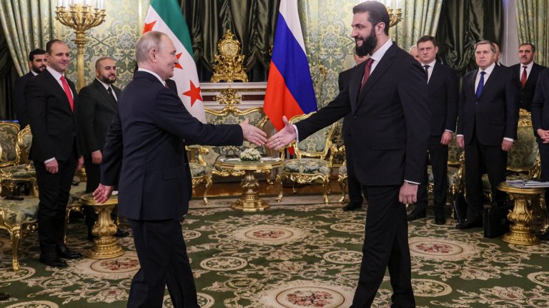 Путин обсъжда съдбата на руските бази в Сирия с  Аш Шараа в Кремъл (снимки)