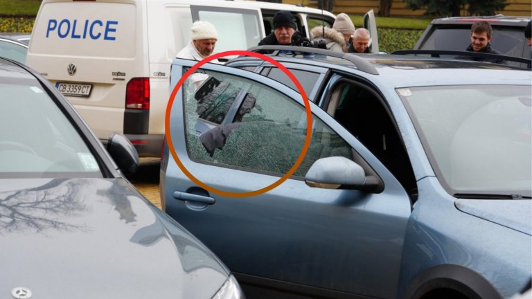 Инцидент с колата на Костадин Костадинов на служебния паркинг на НС (видео/снимки)