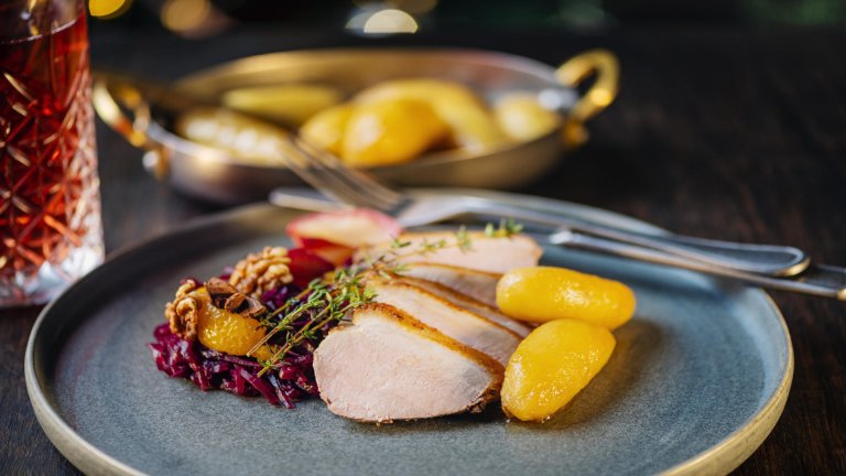 Свинско с портокалов дресинг