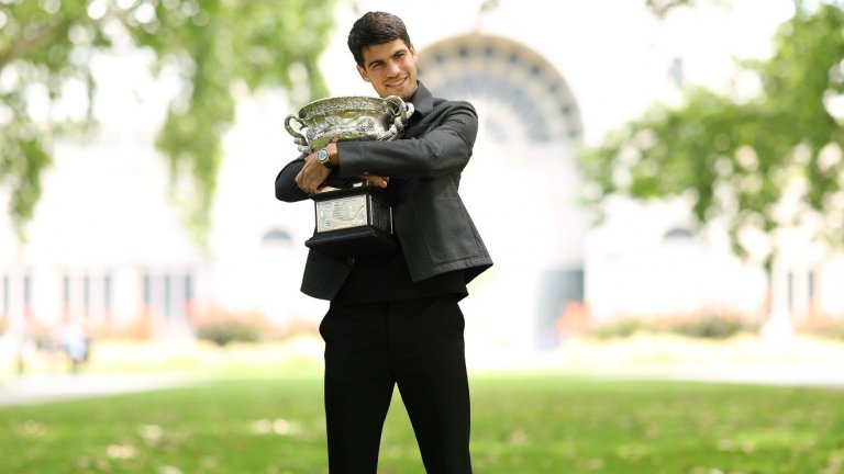 Един крал на 22 години: Шампионската галерия на Алкарас в Мелбърн (Снимки)