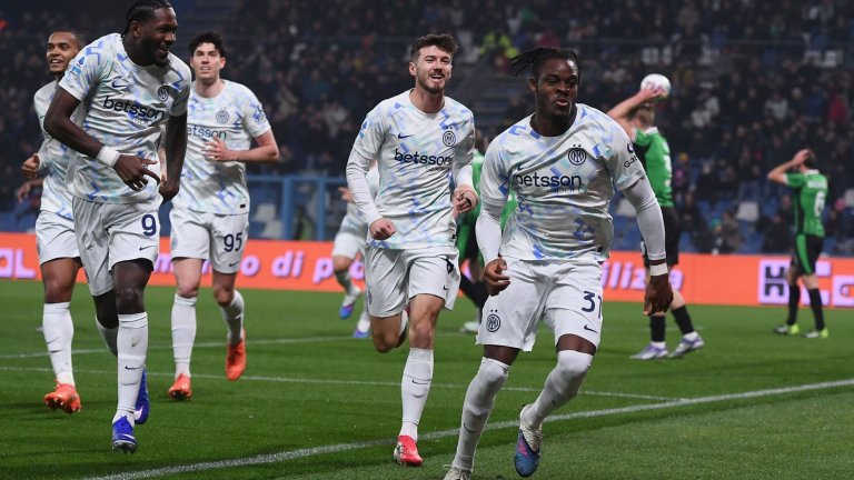 Плашещ Интер вкара пет и дръпна с осем точки на върха