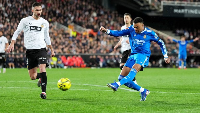 Мбапе вкара гол №38 за сезона, а Реал си тръгна с три точки от враждебно място