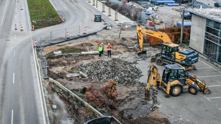 Започна строежът на последните 80 метра от ключовия бул. "Тодор Каблешков" в София (снимки)