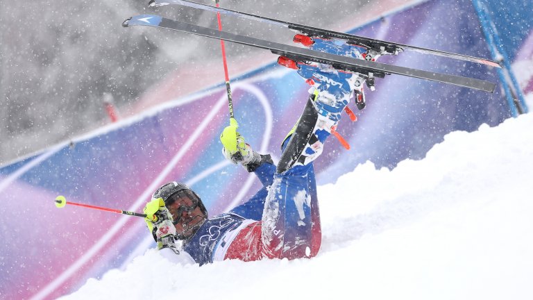 50 отпаднали: Олимпийският слалом се превърна в истински кошмар