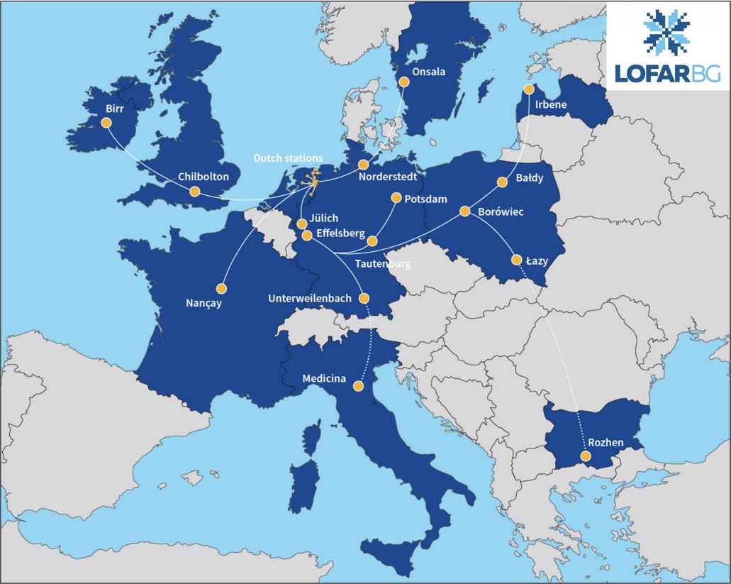 Така са разпределени станциите от LOFAR