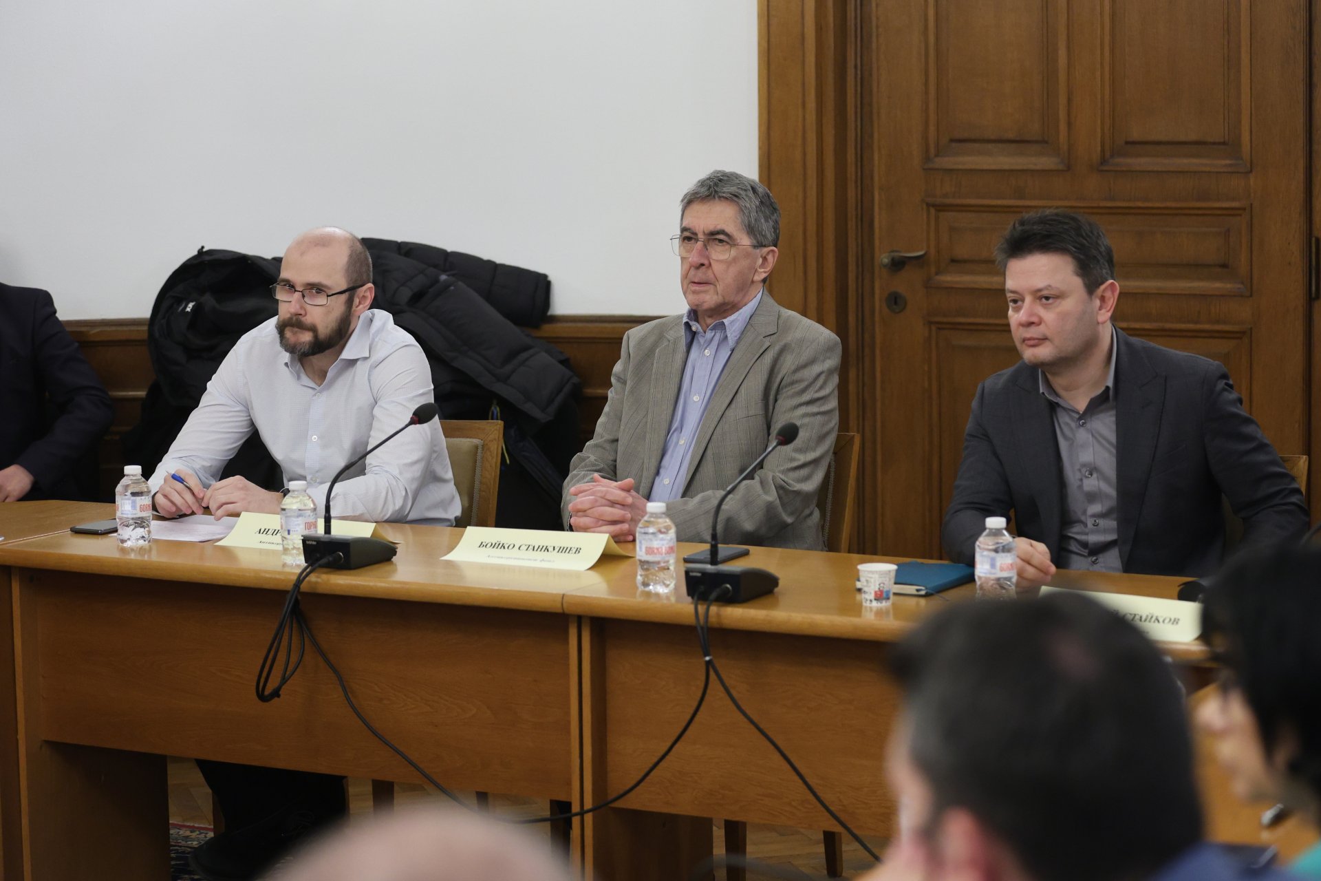 Отляво надясно - Андрей Янкулов, старши правен експерт, Бойко Станкушев, директор, и Николай Стайков - съосновател на Антикорупционния фонд