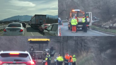 Започнаха частични ремонти в Кресненското дефиле, задръстването стига до Благоевград