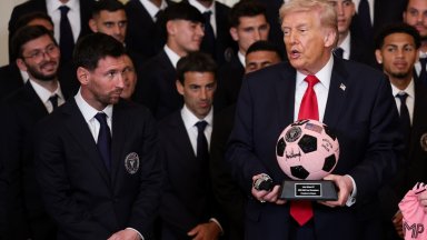 Тръмп към Меси в Белия дом: И ти си велик, и Кристиано е велик! Може и да си по-добър от Пеле!