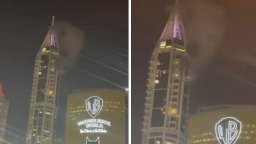 Отломки от ирански дрон удариха небостъргача "Дубай Марина" (видео)