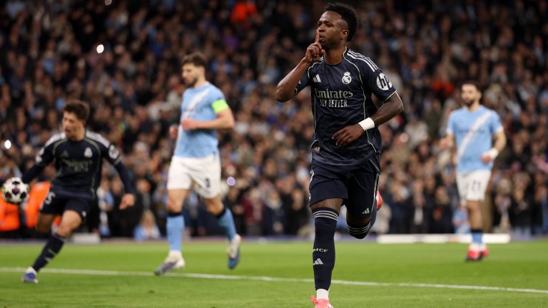 Ранен червен картон уби надеждата на Сити срещу Реал, Винисиус пак се прояви