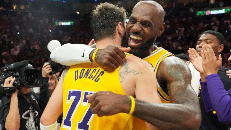 Голяма нощ за Лейкърс: ЛеБрон стигна и последния велик рекорд, а Лука "бомбардира" Маями с 60 т.