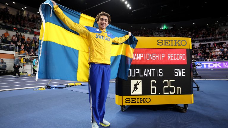Феноменът Дуплантис счупи собствения си рекорд за четвърта световна титла