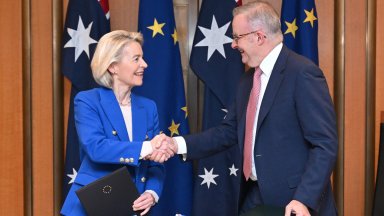 ЕС и Австралия подписаха споразумение за свободна търговия и обявиха ново партньорство в отбраната