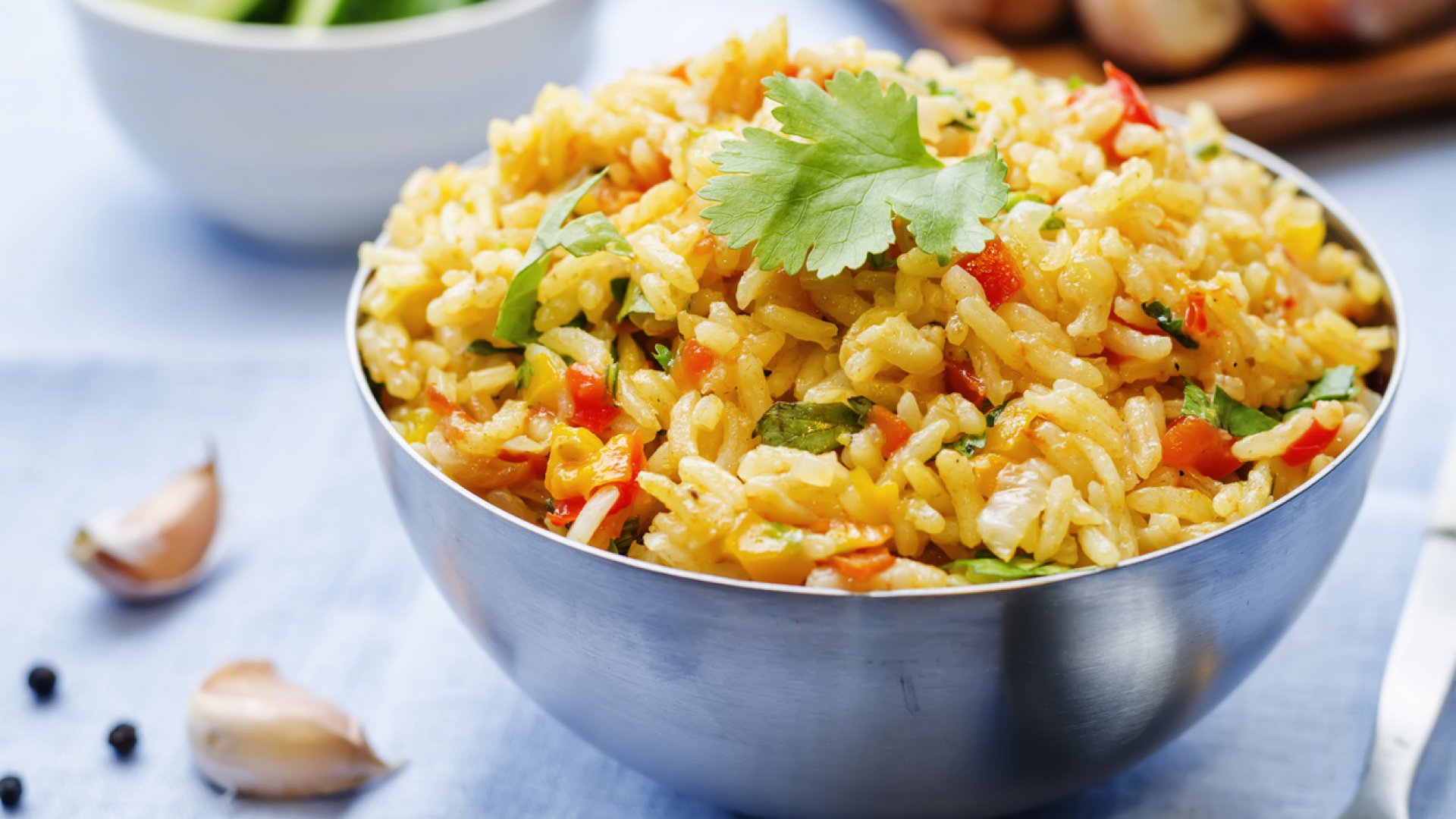 Ориз с гъби и зеленчуци