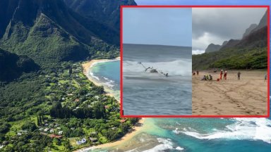 Туристически хеликоптер се разби на плаж на Хаваите, трима са загинали (видео)