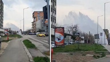 Огромен гейзер бликна заради авария във Варна (видео)