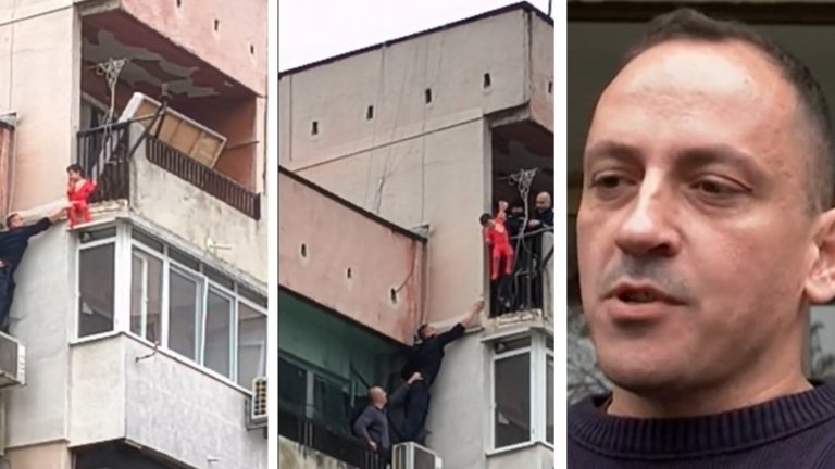 Полицаят, спасил детето от тераса на 8-ия етаж: Казвах, че ще му купя шоколад, само да се държи