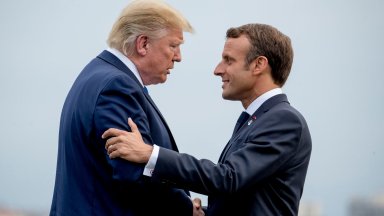 Тръмп се подигра на Еманюел и Брижит Макрон