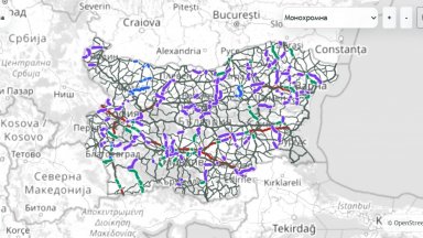 За първи път направиха карта, показваща пътните ремонти в страната