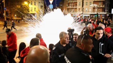 Агитката на ЦСКА с шествие в София преди Вечното дерби