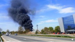 Над 30 коли бяха изпепелени при огромен пожар в автоморга в Пловдив (снимки)