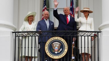 "Американците не са имали по-близки приятели": Тръмп посрещна крал Чарлз III в Белия дом