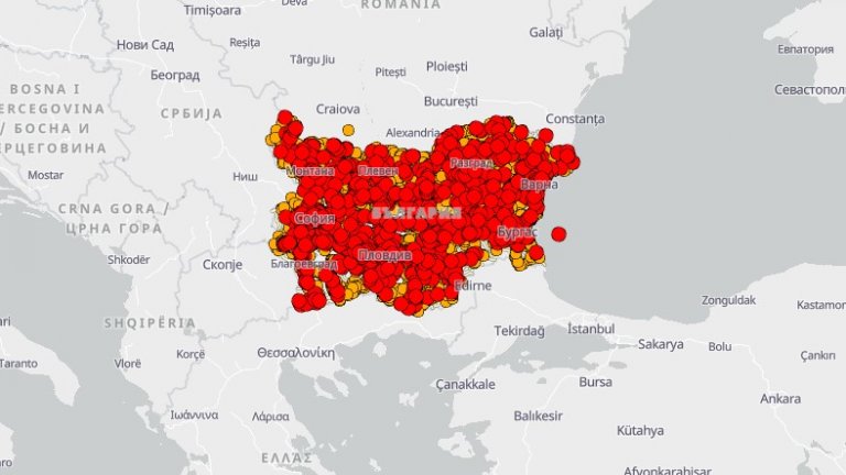 МВР пусна отново интерактивната карта за катастрофите 