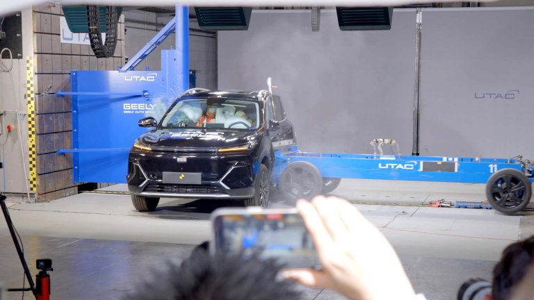 Geely Auto осъществи краш тест, надхвърлящ стандартите в Европа