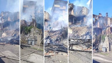 Пожар изпепели две къщи и взе жертва в Тетевен
