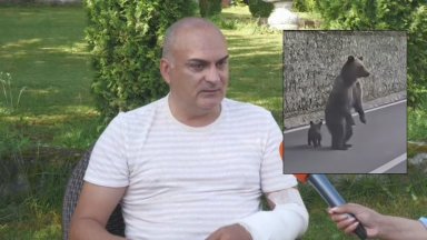 Нападнатият от мечка българин в Румъния: Стъклото на колата се оказа като вестник за нея