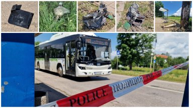 Счупени авточасти се въргалят край  "Челопешко шосе" на втория ден след катастрофата (снимки)