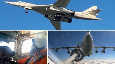 Руски Ту-160 отработиха зареждане във въздуха над Баренцево и Норвежко море (снимки/видео)