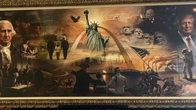 Каква, по дяволите, е тази странна картина, публикувана от Тръмп?