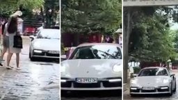 Снимаха "Порше" в градската градина в Созопол, според очевидци е бил Емрах Стораро