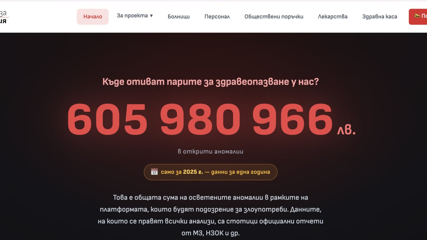 Стартира нова онлайн платформа за проследяване на разходите в здравеопазването