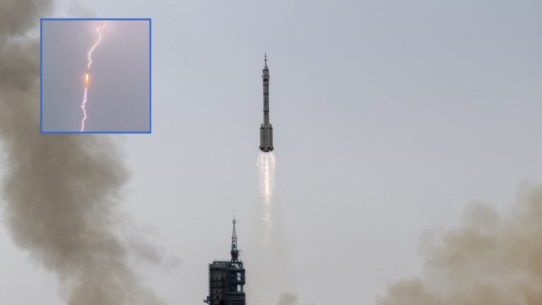 Китайска ракета оцеля след удар от мълния и успешно изведе спътник в орбита (видео)