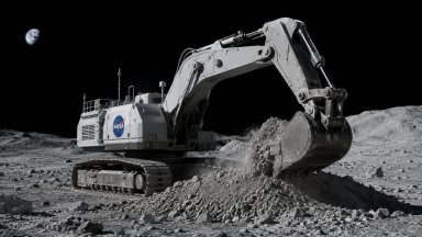 Роботизиран багер ще подготвя терена за лунната база на САЩ през 2028 г.