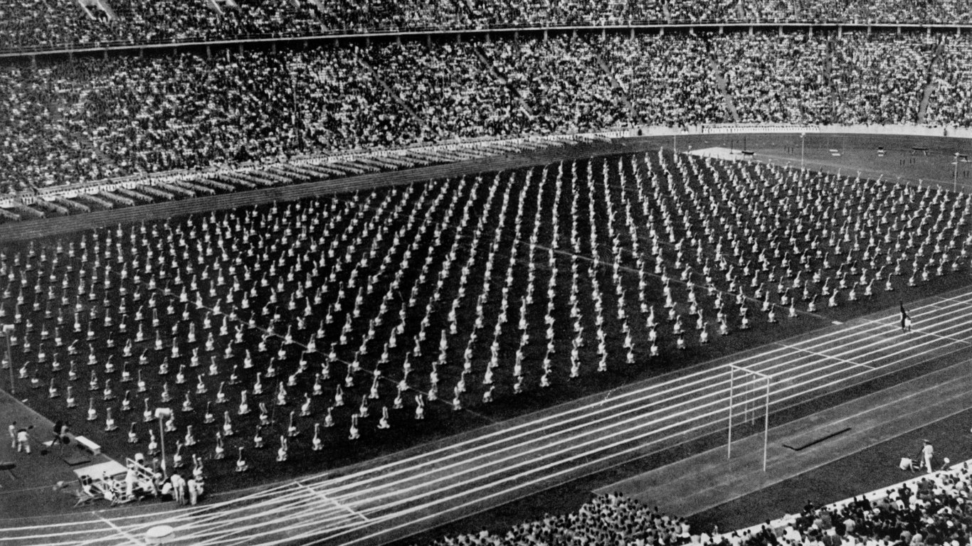 Шоу на гимнастици по време на Олимпиадата от 1936 г.