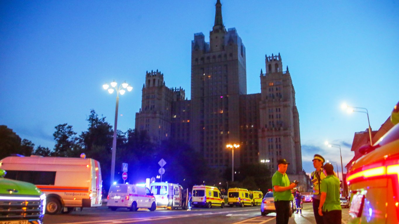 Снимка от мястото на експлозията в Москва
