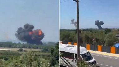 Турски F-16 се разби по време на тренировъчен полет (видео)