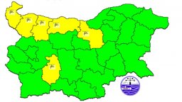 Обявиха жълт код за силен вятър в Северна България, прониква хлад