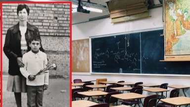 Георги Кандев показа снимка с майка си от своя първи учебен ден